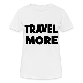 Reisen - Frauen T-Shirt atmungsaktiv - Weiß - Vorne - AI Model Female 172 dark (172cm)