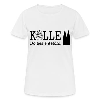 Kölle Do bes e Jeföhl - VECTOR Dom Karneval - Frauen T-Shirt atmungsaktiv - Weiß - Vorne - AI Model Female 172 dark (172cm)