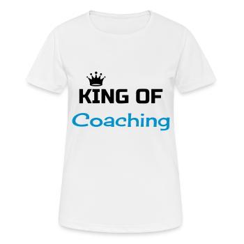 Coach / Coaching / Trainer / Sport - Frauen T-Shirt atmungsaktiv - Weiß - Vorne - AI Model Female 172 dark (172cm)