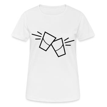 vodka kurze - Frauen T-Shirt atmungsaktiv - Weiß - Vorne - AI Model Female 172 dark (172cm)