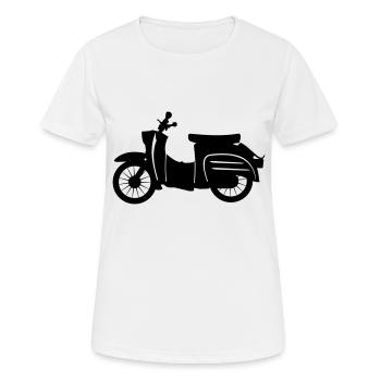 Fahrzeug - Schwalbe - Frauen T-Shirt atmungsaktiv - Weiß - Vorne - AI Model Female 172 dark (172cm)