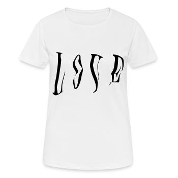 Love - Women's Breathable T-Shirt - white - Front - AI Model Female 172 dark (172cm)