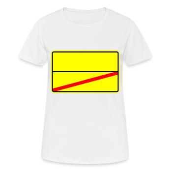Panneau de signalisation modèle - T-shirt respirant Femme - blanc - Devant - AI Model Female 172 dark (172cm)