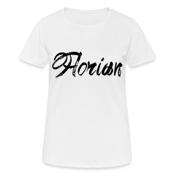 Florian - Frauen T-Shirt atmungsaktiv - Weiß - Vorne - AI Model Female 172 dark (172cm)
