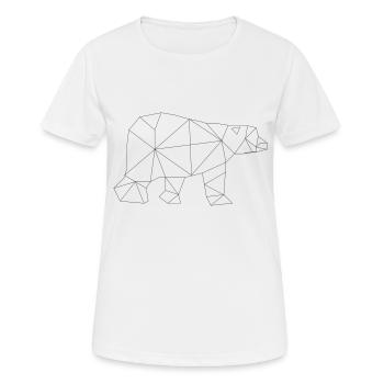 Low Poly Art - Eisbär - Frauen T-Shirt atmungsaktiv - Weiß - Vorne - AI Model Female 172 dark (172cm)