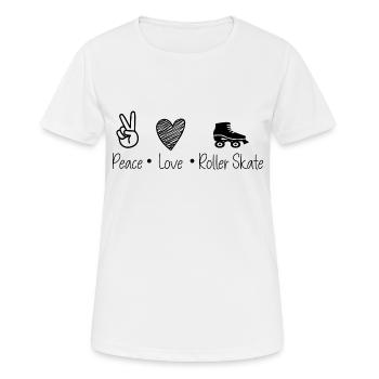 Rollschuh fahren - Frauen T-Shirt atmungsaktiv - Weiß - Vorne - AI Model Female 172 dark (172cm)