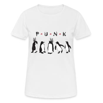 Punk Penguins - Frauen T-Shirt atmungsaktiv - Weiß - Vorne - AI Model Female 172 dark (172cm)