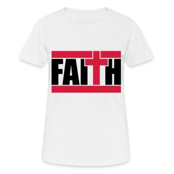 Religion Logo Text - Women's Breathable T-Shirt - white - Front - AI Model Female 172 dark (172cm)