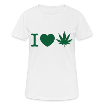 Weed | Marijuana | Cannabis - Women's Breathable T-Shirt - white - Front - AI Model Female 172 dark (172cm)
