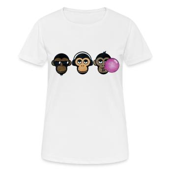 Three Monkey´s - Frauen T-Shirt atmungsaktiv - Weiß - Vorne - AI Model Female 172 dark (172cm)