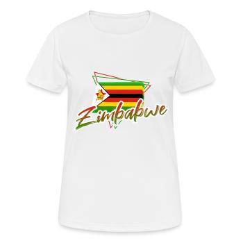 Zimbabwe - T-shirt respirant Femme - blanc - Devant - AI Model Female 172 dark (172cm)