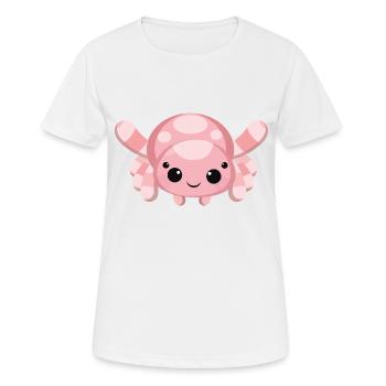 Spinne mimi - Frauen T-Shirt atmungsaktiv - Weiß - Vorne - AI Model Female 172 dark (172cm)