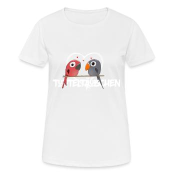 Turteltäubchen - Frauen T-Shirt atmungsaktiv - Weiß - Vorne - AI Model Female 172 dark (172cm)