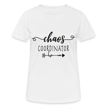 Coordinateur du Chaos - T-shirt respirant Femme - blanc - Devant - AI Model Female 172 dark (172cm)