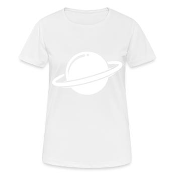 Icône Saturne - T-shirt respirant Femme - blanc - Devant - AI Model Female 172 dark (172cm)