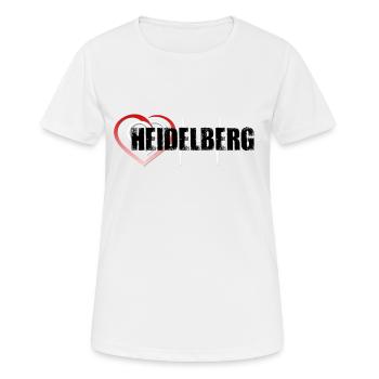 Heidelberg - Frauen T-Shirt atmungsaktiv - Weiß - Vorne - AI Model Female 172 dark (172cm)