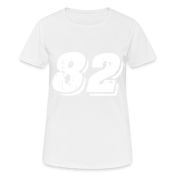 82 Zahl Symbol - Frauen T-Shirt atmungsaktiv - Weiß - Vorne - AI Model Female 172 dark (172cm)