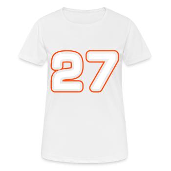 27 Zahl symbol - Frauen T-Shirt atmungsaktiv - Weiß - Vorne - AI Model Female 172 dark (172cm)