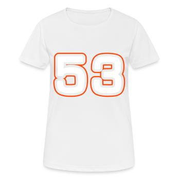 53 Zahl Symbol - Frauen T-Shirt atmungsaktiv - Weiß - Vorne - AI Model Female 172 dark (172cm)