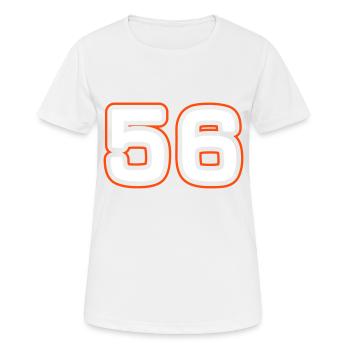 56 Number Symbol - Women's Breathable T-Shirt - white - Front - AI Model Female 172 dark (172cm)