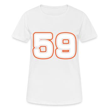 59 Number Symbol - Women's Breathable T-Shirt - white - Front - AI Model Female 172 dark (172cm)