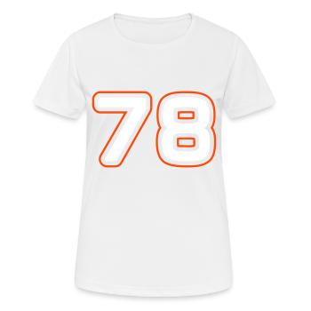 78 number symbol - Women's Breathable T-Shirt - white - Front - AI Model Female 172 dark (172cm)