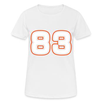 83 Symbole numérique - T-shirt respirant Femme - blanc - Devant - AI Model Female 172 dark (172cm)