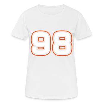 Symbole numérique 98 - T-shirt respirant Femme - blanc - Devant - AI Model Female 172 dark (172cm)