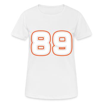Symbole numérique 89 - T-shirt respirant Femme - blanc - Devant - AI Model Female 172 dark (172cm)