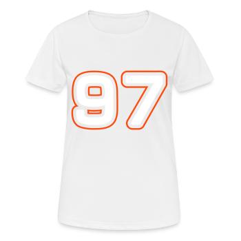 97 Number Symbol - Women's Breathable T-Shirt - white - Front - AI Model Female 172 dark (172cm)