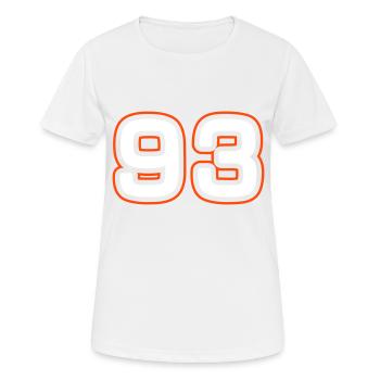 93 Symbole numérique - T-shirt respirant Femme - blanc - Devant - AI Model Female 172 dark (172cm)