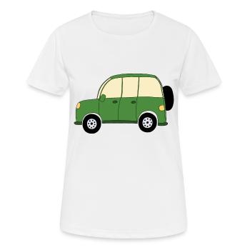 Voiture verte - T-shirt respirant Femme - blanc - Devant - AI Model Female 172 dark (172cm)