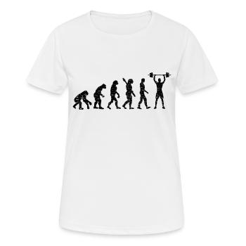 Fitness Bodybuilder Athletes Muscle Strength Training - Women's Breathable T-Shirt - white - Front - AI Model Female 172 dark (172cm)