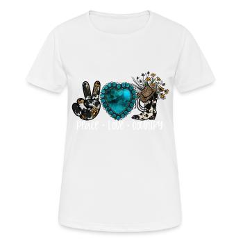 Musique country Rural Landei Country Musicien Maman - T-shirt respirant Femme - blanc - Devant - AI Model Female 172 dark (172cm)