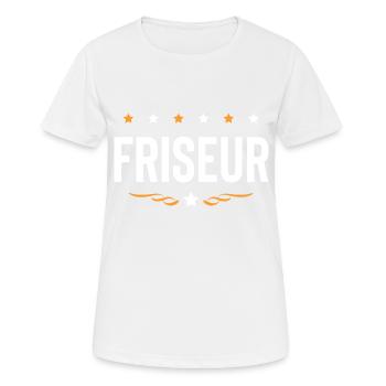 Friseur Beruf - Frauen T-Shirt atmungsaktiv - Weiß - Vorne - AI Model Female 172 dark (172cm)