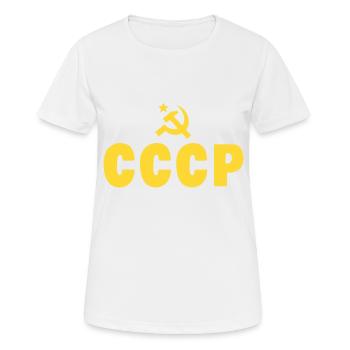 USSR Union Soviet Socialist Republics coat Russia - Women's Breathable T-Shirt - white - Front - AI Model Female 172 dark (172cm)