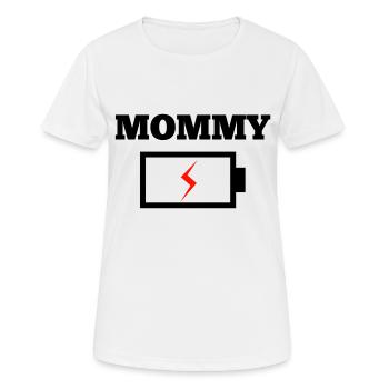 Mommy - Frauen T-Shirt atmungsaktiv - Weiß - Vorne - AI Model Female 172 dark (172cm)