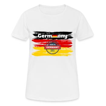 Allemagne - T-shirt respirant Femme - blanc - Devant - AI Model Female 172 dark (172cm)