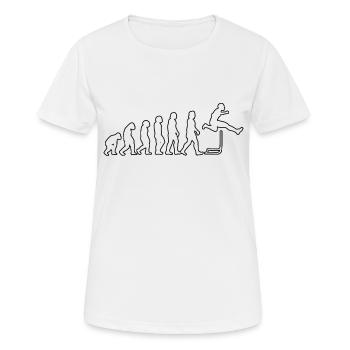 Haies Cadeau Haies Athlétisme - T-shirt respirant Femme - blanc - Devant - AI Model Female 172 dark (172cm)