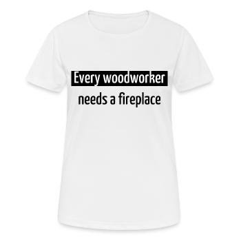 safety helmet cabinetmaker job woodworker jokes - Women's Breathable T-Shirt - white - Front - AI Model Female 172 dark (172cm)