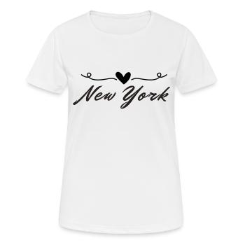 New York - T-shirt respirant Femme - blanc - Devant - AI Model Female 172 dark (172cm)