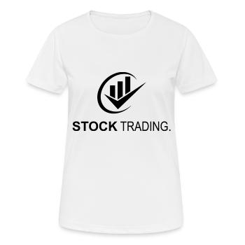 Bitcoin Trading Crypto Stocks - T-shirt respirant Femme - blanc - Devant - AI Model Female 172 dark (172cm)