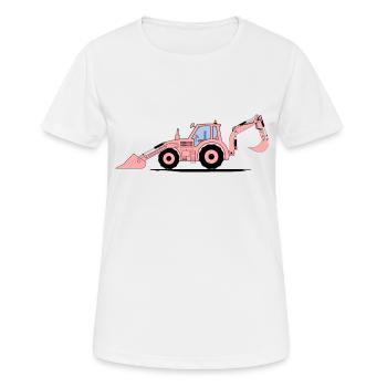 Tractor Excavator Excavator tractor Rosa - Women's Breathable T-Shirt - white - Front - AI Model Female 172 dark (172cm)