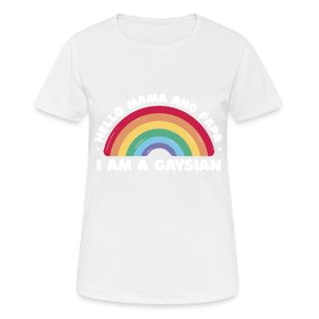 gay lesbian LGBTQ pride gaysian i gift - Women's Breathable T-Shirt - white - Front - AI Model Female 172 dark (172cm)