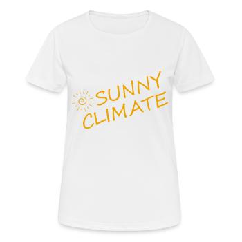 SONNIGES KLIMA: ARISU T-Shirt - Frauen T-Shirt atmungsaktiv - Weiß - Vorne - AI Model Female 172 dark (172cm)