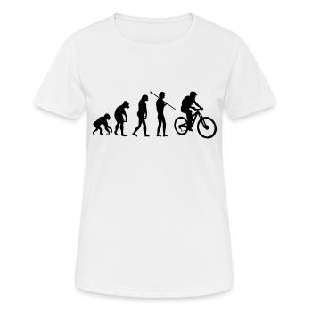 biker evolution - Frauen T-Shirt atmungsaktiv - Weiß - Vorne - AI Model Female 172 dark (172cm)