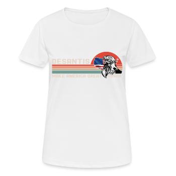 Ron DeSantis 2024 - Make America Florida, États-Unis - T-shirt respirant Femme - blanc - Devant - AI Model Female 172 dark (172cm)