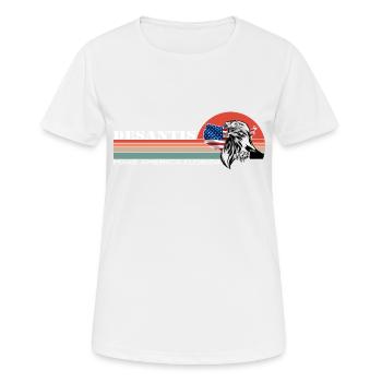 Ron DeSantis 2024 - Make America Florida, États-Unis - T-shirt respirant Femme - blanc - Devant - AI Model Female 172 dark (172cm)