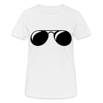 sonnenbrille - Frauen T-Shirt atmungsaktiv - Weiß - Vorne - AI Model Female 172 dark (172cm)