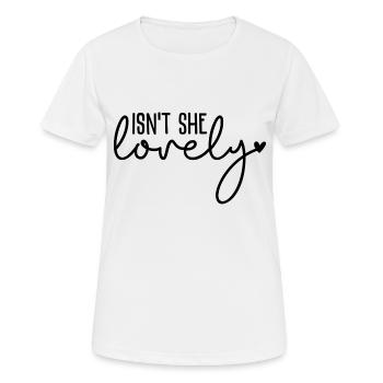 Isn´t She Lovely - Frauen T-Shirt atmungsaktiv - Weiß - Vorne - AI Model Female 172 dark (172cm)